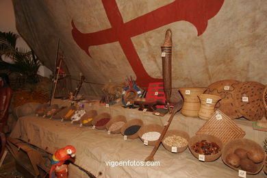 EXPOSICIÓN DE MERCANCÍAS DE AMÉRICA EN LA FIESTA DE LA ARRIBADA - BAIONA