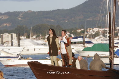 REPRESENTATION OF LANDING Pinta - FESTA DA arrival - BAIONA