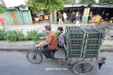 Straen und Umwelt von Guilin. 