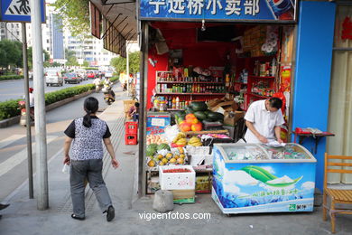 Ruas e ambiente da Guilin . 