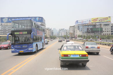 Ruas e ambiente da Guilin . 