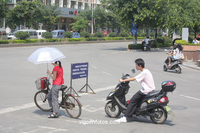 Ruas e ambiente da Guilin . 