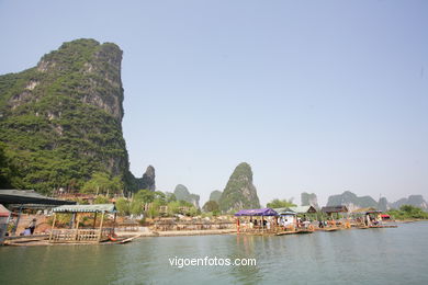 Tour boat bamboo. 