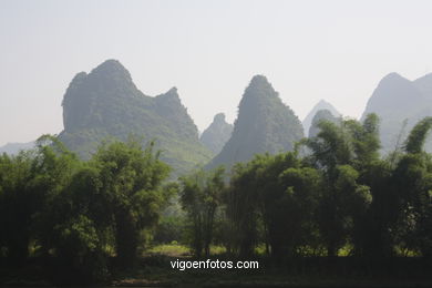 Landschaften von Li-Fluss. 