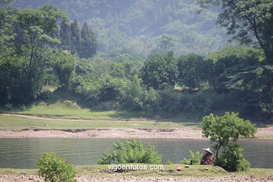 Landschaften von Li-Fluss. 