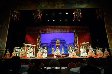 Traditionelle Tanz-Spektakel in China.
