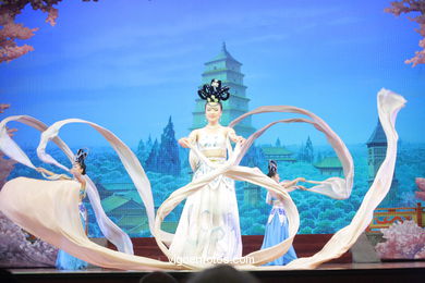 Traditionelle Tanz-Spektakel in China.