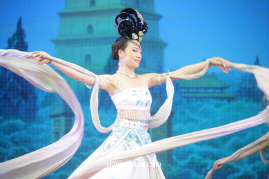 Traditionelle Tanz-Spektakel in China.