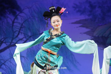 Traditionelle Tanz-Spektakel in China. 