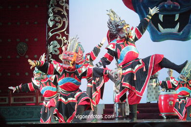 Traditionelle Tanz-Spektakel in China. 