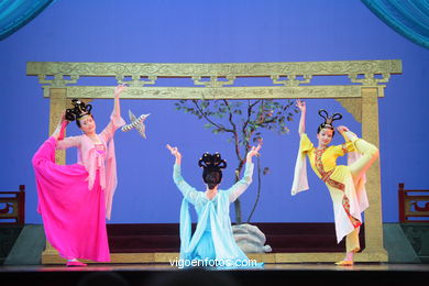 Traditionelle Tanz-Spektakel in China.