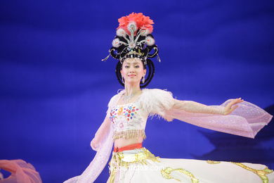 Traditionelle Tanz-Spektakel in China.