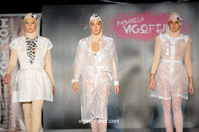 AMPARO. DISEÑADOR: JAIME MESA Y SILVIA GALLEGO I & H. PASARELA DE MODA JÓVENES DISEÑADORES 2009 - VIGOFERIA