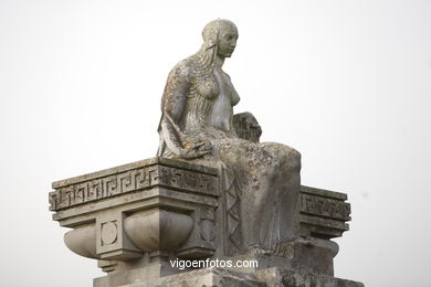 ESCULTURA FUNERARIA EN EL CEMENTERIO DE PEREIRÓ. ESCULTURAS Y ESCULTORES. VIGO