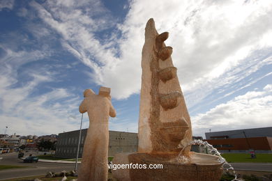 SCULPTURE TO STONE MASONS. SCULPTURES AND SCULPTORS. VIGO