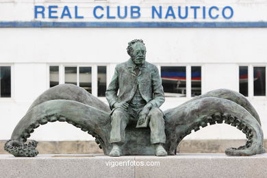 ESCULTURA A JULIO VERNE. ESCULTURAS E ESCULTORES. VIGO