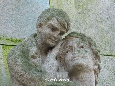 MONUMENT TO FISHERMAN. SCULPTURES AND SCULPTORS. VIGO