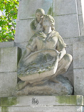 MONUMENTO Ao PESCADOR. ESCULTURAS E ESCULTORES. VIGO