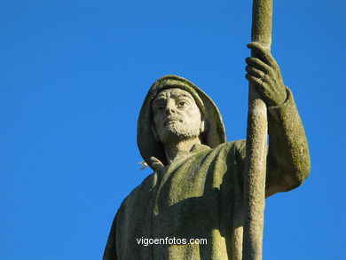 MONUMENT TO FISHERMAN. SCULPTURES AND SCULPTORS. VIGO