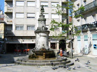 NEPTUNE FOUNTAIN AND ANGEL'S FOUNTAIN. SCULPTURES AND SCULPTORS. VIGO