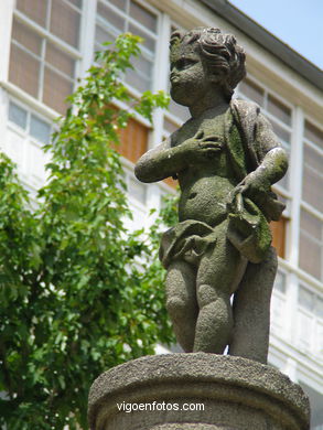 LA FUENTE DE NEPTUNO Y DEL ANGELOTE. ESCULTURAS Y ESCULTORES. VIGO