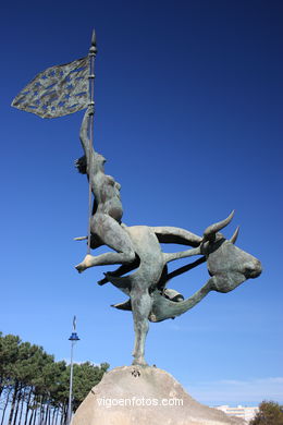 MONUMENT TO EUROPE. SCULPTURES AND SCULPTORS. VIGO