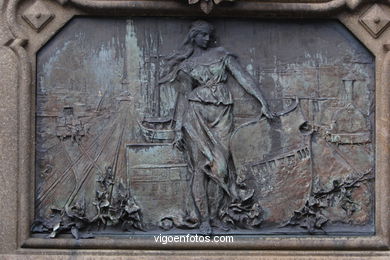 MONUMENT TO ELDUAYEN. SCULPTURES AND SCULPTORS. VIGO