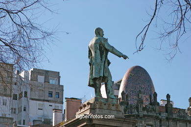 MONUMENT TO ELDUAYEN. SCULPTURES AND SCULPTORS. VIGO