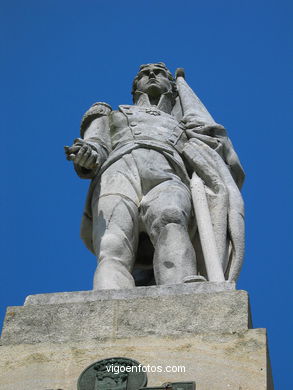 MONUMENT TO RECONQUIST. SCULPTURES AND SCULPTORS. VIGO