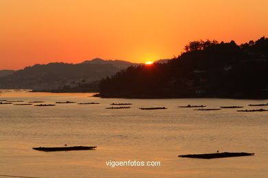 SUNSET & SUNRISE. VIGO BAY. SEA AND LANDSCAPES. RANDE