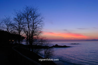 SUNSET & SUNRISE. VIGO BAY. SEA AND LANDSCAPES. FUESTE BEACH