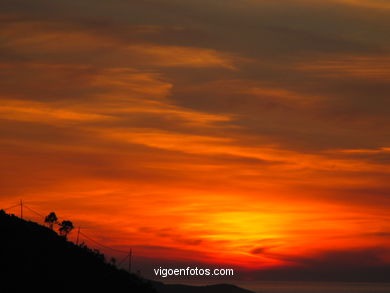 SUNSET & SUNRISE. VIGO BAY. SEA AND LANDSCAPES. BAIONA