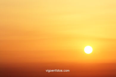 SUNSET & SUNRISE. VIGO BAY. SEA AND LANDSCAPES. SPAIN