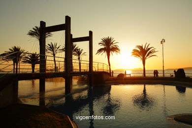 SUNSET & SUNRISE. VIGO BAY. SEA AND LANDSCAPES. SAMIL BEACH