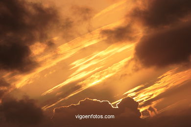 SUNSET & SUNRISE. VIGO BAY. SEA AND LANDSCAPES. SPAIN