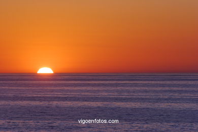 SUNSET & SUNRISE. VIGO BAY. SEA AND LANDSCAPES. OPEN SEA