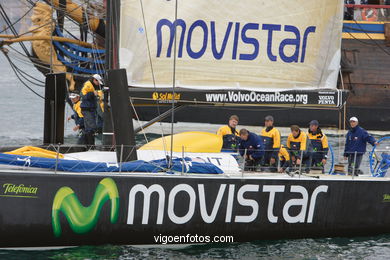 VOLVO OCEAN RACE IN THE SEA OF VIGO SPAIN