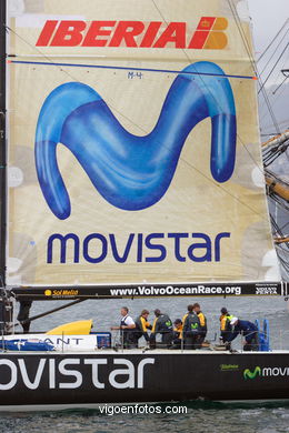 VOLVO OCEAN RACE IN THE SEA OF VIGO SPAIN