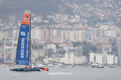 VOLVO OCEAN RACE IN THE SEA OF VIGO SPAIN