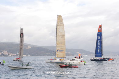 VOLVO OCEAN RACE IN THE SEA OF VIGO SPAIN