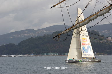 VOLVO OCEAN RACE IN THE SEA OF VIGO SPAIN