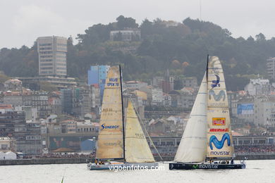 VOLVO OCEAN RACE IN THE SEA OF VIGO SPAIN