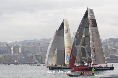 VOLVO OCEAN RACE IN THE SEA OF VIGO SPAIN
