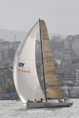 VOLVO OCEAN RACE IN THE SEA OF VIGO SPAIN