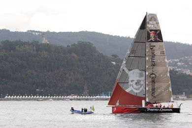 VOLVO OCEAN RACE IN THE SEA OF VIGO SPAIN
