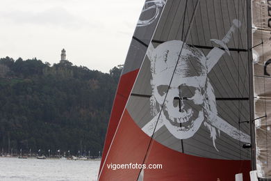 VOLVO OCEAN RACE IN THE SEA OF VIGO SPAIN