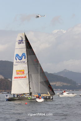 VOLVO OCEAN RACE IN THE SEA OF VIGO SPAIN