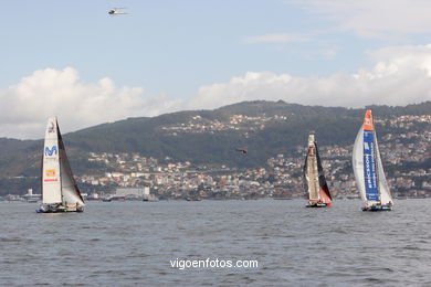 VOLVO OCEAN RACE IN THE SEA OF VIGO SPAIN