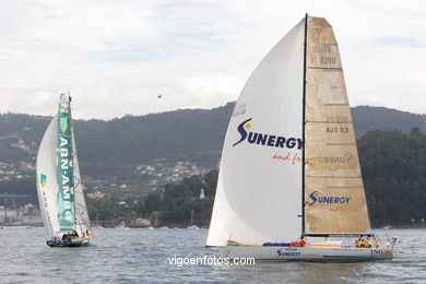 VOLVO OCEAN RACE IN THE SEA OF VIGO SPAIN