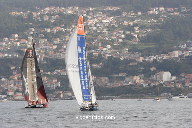 VOLVO OCEAN RACE IN THE SEA OF VIGO SPAIN